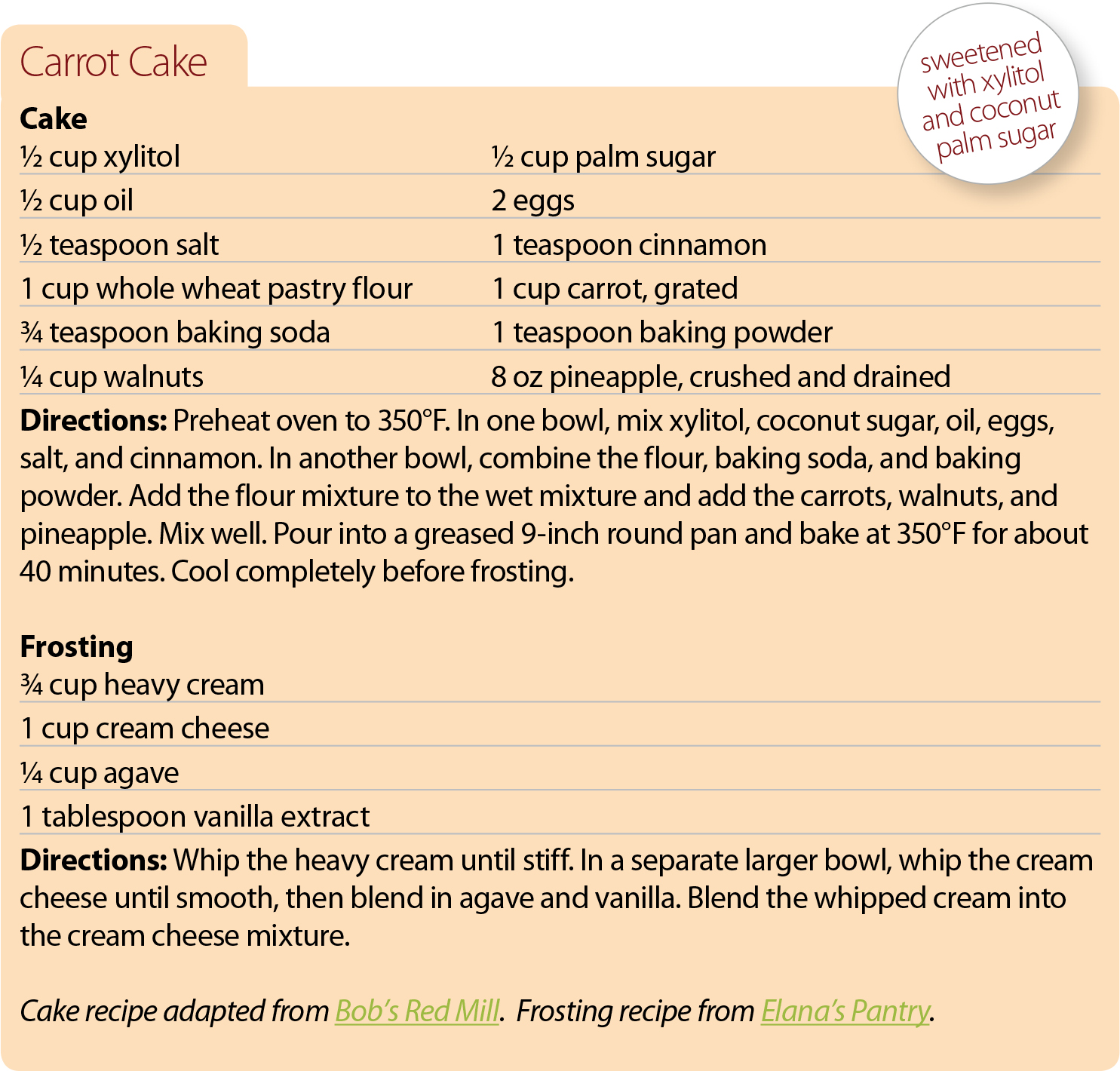 carrot cake recipe