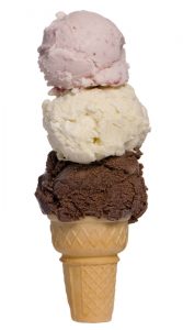 ice cream cone with scoops of ice cream - is ice cream bad for you?