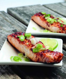 lime and chili salmon fillets